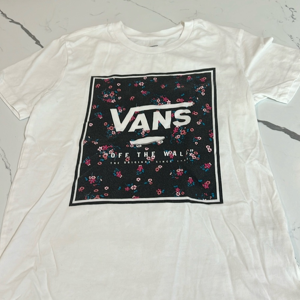 Vans Off The Wall floral skateboard tee t-shirt x-small